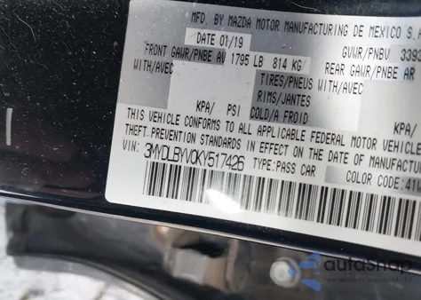 2019 Toyota Yaris Le из США, поврежденный, VIN 3MYDLBYV0KY517426